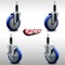 Service Caster 5'' SS Blue Poly Wheel Swivel 1'' Expanding Stem Caster Set 2 Brakes, 4PK SCC-SSEX20S514-PPUB-BLUE-2-TLB-2-1 - alternate 4
